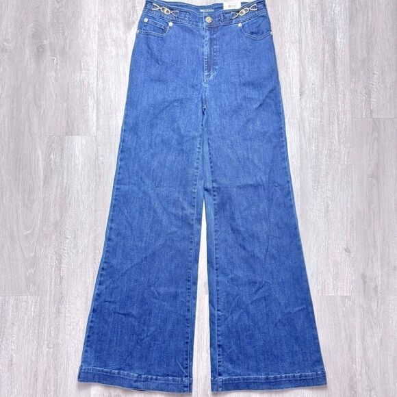 INC Women's NWT High Rise Wide Leg Kick Flare Jeans 6/28 - Picture 3 of 5